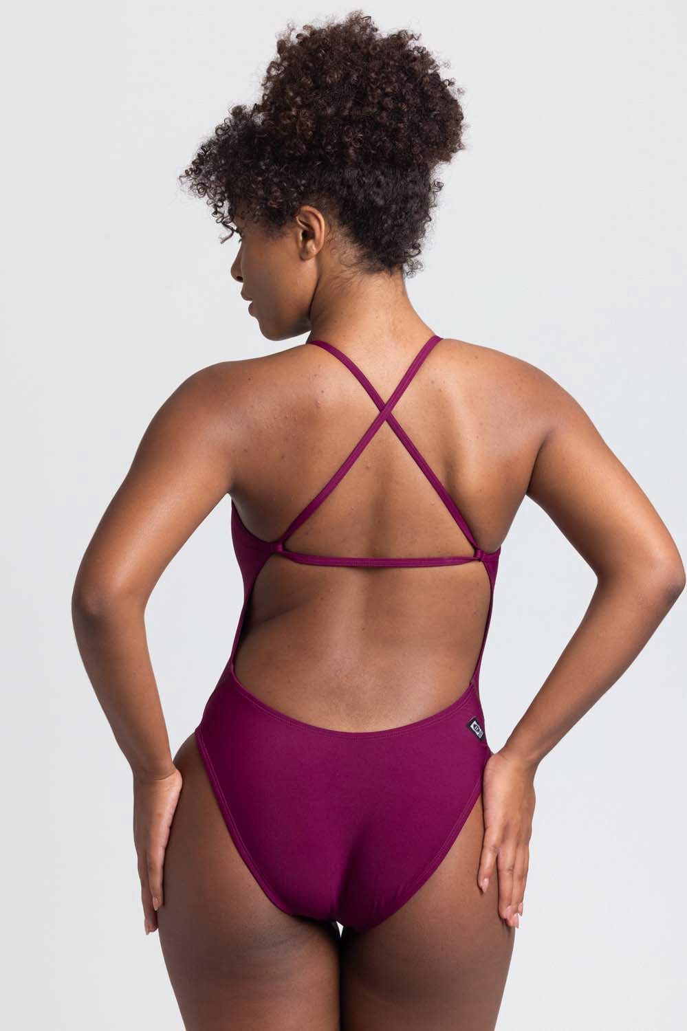Brandon Swim Onesie - Cabernet