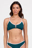Noemi Bikini Top - Peacock Contrast - Peacock & White / XS