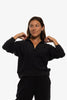 Mikina Callie Terry Cloth 1/4 Zip Pullover - Černá  - Black / XS